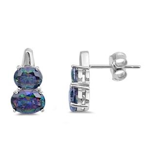 Mystic Topaz Studs in Sterling silver